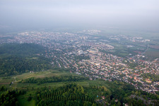District Auerbach in Bensheim in the state Hesse, Germany from the plane