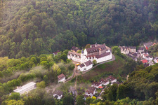 Aerial view of Lock in the district Schönberg in Bensheim in the state Hesse, Germany