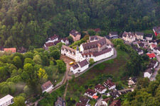 Aerial photograpy of Lock in the district Schönberg in Bensheim in the state Hesse, Germany