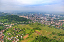 Town below the Starkenburg in Heppenheim in the state Hesse, Germany