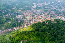 Ruins and vestiges of the former castle and fortress Starkenburg in the district Unter-Hambach in Heppenheim (Bergstrasse) in the state Hesse, Germany