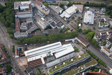 Aerial view of Dr. Schwabe in the district Durlach in Karlsruhe in the state Baden-Wuerttemberg, Germany