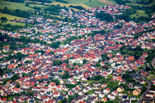 Town View of the streets and houses of the residential areas in the district Joehlingen in Walzbachtal in the state Baden-Wurttemberg, Germany
