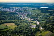 Aerial photograpy of From the southeast in Weingarten in the state Baden-Wuerttemberg, Germany