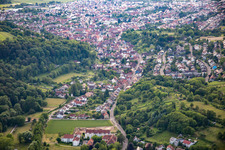 From the east in Weingarten in the state Baden-Wuerttemberg, Germany
