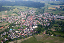 From the northwest in the district Heidelsheim in Bruchsal in the state Baden-Wuerttemberg, Germany