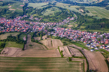 Oblique view of District Oberöwisheim in Kraichtal in the state Baden-Wuerttemberg, Germany