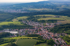 Aerial view of From the south in the district Tairnbach in Mühlhausen in the state Baden-Wuerttemberg, Germany