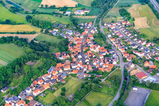 Aerial view of Meadow ground in the district Balzfeld in Dielheim in the state Baden-Wuerttemberg, Germany