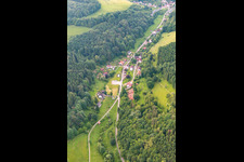 Aerial photograpy of District Brombach in Eberbach in the state Baden-Wuerttemberg, Germany