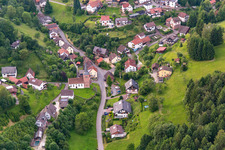 Bird's eye view of District Brombach in Eberbach in the state Baden-Wuerttemberg, Germany