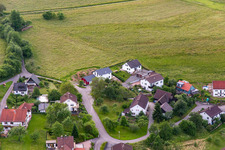 District Brombach in Eberbach in the state Baden-Wuerttemberg, Germany viewn from the air