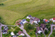Drone image of District Brombach in Eberbach in the state Baden-Wuerttemberg, Germany