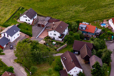 District Brombach in Eberbach in the state Baden-Wuerttemberg, Germany from the drone perspective