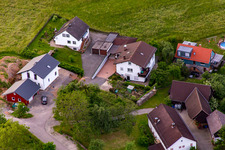 District Brombach in Eberbach in the state Baden-Wuerttemberg, Germany from a drone