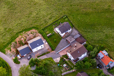 Drone recording of District Brombach in Eberbach in the state Baden-Wuerttemberg, Germany