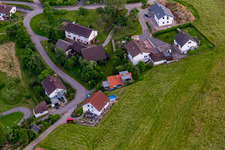 Drone image of District Brombach in Eberbach in the state Baden-Wuerttemberg, Germany