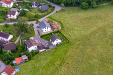 District Brombach in Eberbach in the state Baden-Wuerttemberg, Germany from the drone perspective