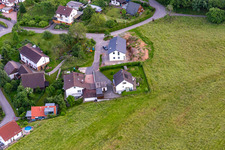 District Brombach in Eberbach in the state Baden-Wuerttemberg, Germany from a drone