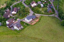 Oblique view of District Brombach in Eberbach in the state Baden-Wuerttemberg, Germany
