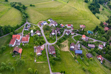 District Brombach in Eberbach in the state Baden-Wuerttemberg, Germany from a drone