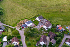 District Brombach in Eberbach in the state Baden-Wuerttemberg, Germany seen from a drone