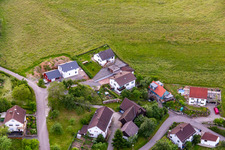Aerial view of District Brombach in Eberbach in the state Baden-Wuerttemberg, Germany