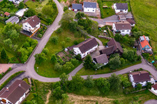 District Brombach in Eberbach in the state Baden-Wuerttemberg, Germany seen from above