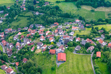 District Brombach in Eberbach in the state Baden-Wuerttemberg, Germany from the drone perspective