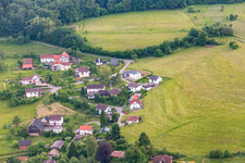 District Brombach in Eberbach in the state Baden-Wuerttemberg, Germany from a drone
