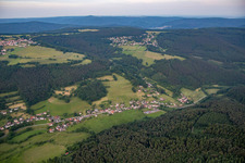 Oblique view of District Rothenberg in Oberzent in the state Hesse, Germany