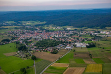 Aerial view of District Beerfelden in Oberzent in the state Hesse, Germany