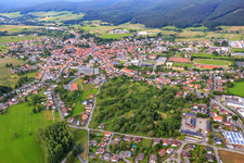 View of town with Edelmann Printing Machines in the district Beerfelden in Oberzent in the state Hesse, Germany
