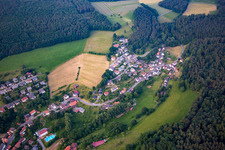 Village view from the southwest in the district Erlenbach in Erbach in the state Hesse, Germany
