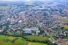 City view from the southeast in the district Dorf-Erbach in Erbach in the state Hesse, Germany