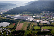 Building and production halls on the premises of Rauch Moebelwerke GmbH in Freudenberg in the state Baden-Wurttemberg, Germany