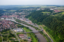 River - bridge construction ueber den Main in Kreuzwertheim in the state Bavaria, Germany