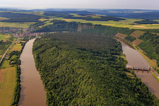 Eichel power plant in the Main loop in Kreuzwertheim in the state Bavaria, Germany