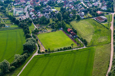 Sports field in the district Dertingen in Wertheim in the state Baden-Wuerttemberg, Germany