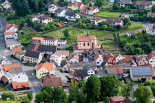 Church building St. Johannes in Wuestenzell in the state Bavaria, Germany