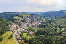 Village view from the west in Holzkirchen in the state Bavaria, Germany