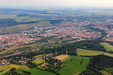 Telekom auxiliary transmission mast, transmission tower and microwave tower Würzburg-Frankenwarte on the Kapellenweg ridge Höchberg in Höchberg in the state Bavaria, Germany