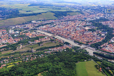 Marienberg Fortress above the Main from the southwest in the district Altstadt in Würzburg in the state Bavaria, Germany