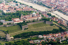 Fortress Festung Marienberg above the Main river in Wuerzburg in the state Bavaria, Germany