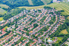 St. Alfons and Hans-Löffler-Straße with Resurrection Church in the district Frauenland in Würzburg in the state Bavaria, Germany