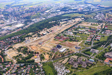Development of the University Campus North Am Galgenberg with student residence Landsteinerstraße 3 and Faculty of Philosophy of the Julius-Maximilians-University Würzburg in the district Frauenland in Würzburg in the state Bavaria, Germany