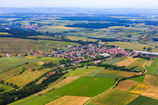 Village view on the Main from the west in Wipfeld in the state Bavaria, Germany
