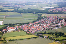 Oblique view of District Heidenfeld in Röthlein in the state Bavaria, Germany