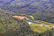 Old quarry lake in the district Löffelsterz in Schonungen in the state Bavaria, Germany