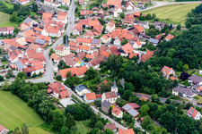 Aerial photograpy of District Rothhausen in Thundorf in Unterfranken in the state Bavaria, Germany